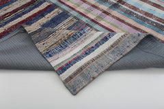 Kırk Yama Gri Patchwork Pamuk Yün El Dokuma Halısı 252x307 Agacan