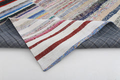Kırk Yama Bej Patchwork Pamuk Yün El Dokuma Halısı 296x402 Agacan