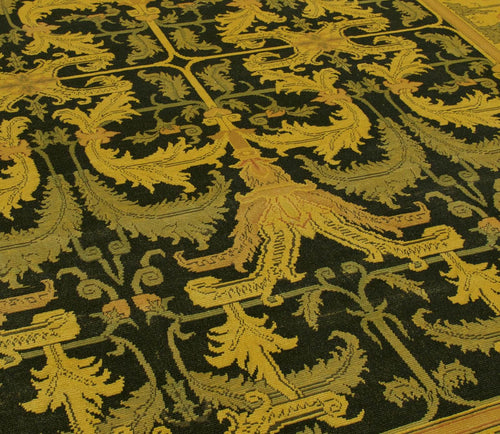 Persian Sarı Klasik Pamuk Yün El Dokuma Halısı 310x412 Agacan
