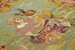 Moldovian Floral Siyah Çiçekli Pamuk Yün Keçi Tüyü El Dokuma Halısı 190x260 Agacan