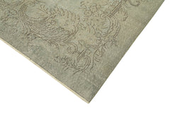 Overdyed Vintage Gri Eskitme Pamuk Yün El Dokuma Halısı 178x295 Agacan