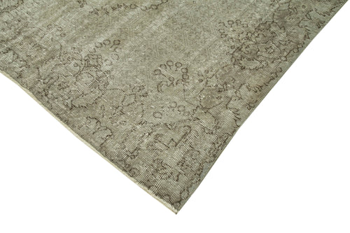 Overdyed Vintage Gri Eskitme Pamuk Yün El Dokuma Halısı 170x280 Agacan