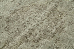 Overdyed Vintage Gri Eskitme Pamuk Yün El Dokuma Halısı 170x280 Agacan