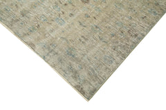Overdyed Vintage Gri Eskitme Pamuk Yün El Dokuma Halısı 155x257 Agacan