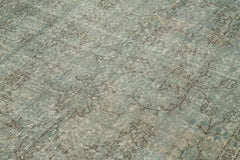 Overdyed Vintage Mavi Eskitme Pamuk Yün El Dokuma Halısı 155x264 Agacan