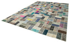 Kırk Yama Pembe Patchwork Pamuk Yün El Dokuma Halısı 294x412 Agacan