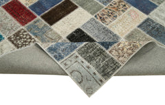 Kırk Yama Pembe Patchwork Pamuk Yün El Dokuma Halısı 294x412 Agacan
