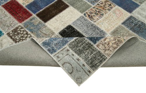 Kırk Yama Pembe Patchwork Pamuk Yün El Dokuma Halısı 294x412 Agacan