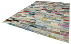 Kırk Yama Pembe Patchwork Pamuk Yün El Dokuma Halısı 300x407 Agacan