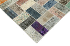 Kırk Yama Pembe Patchwork Pamuk Yün El Dokuma Halısı 297x414 Agacan
