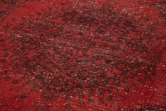 Zile Kırmızı Eskitme Pamuk Yün El Dokuma Halısı 148x410 Agacan
