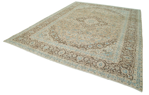 Persian Bej Klasik Pamuk Yün El Dokuma Halısı 288x384 Agacan