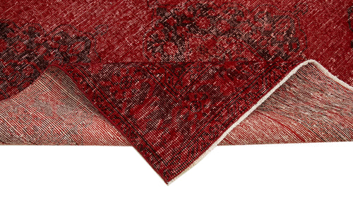 Zile Kırmızı Eskitme Pamuk Yün El Dokuma Halısı 138x380 Agacan