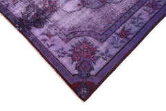 Oyma Vintage Mor Eskitme Pamuk Yün El Dokuma Halısı 170x270 Agacan