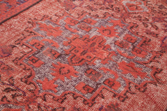 Oyma Vintage Kırmızı Eskitme Pamuk Yün El Dokuma Halısı 175x280 Agacan