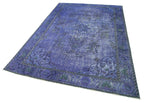 Oyma Vintage Mor Eskitme Pamuk Yün El Dokuma Halısı 180x274 Agacan