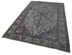 Oyma Vintage Gri Eskitme Pamuk Yün El Dokuma Halısı 172x268 Agacan