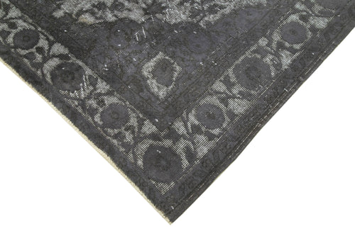 Oyma Vintage Gri Eskitme Pamuk Yün El Dokuma Halısı 172x268 Agacan
