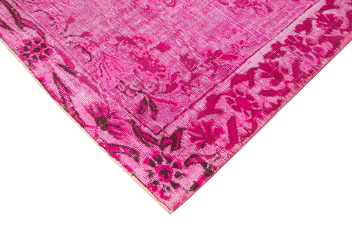 Oyma Vintage Pembe Eskitme Pamuk Yün El Dokuma Halısı 191x300 Agacan