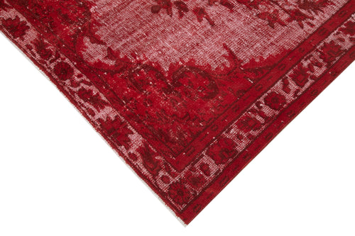 Oyma Vintage Kırmızı Eskitme Pamuk Yün El Dokuma Halısı 149x245 Agacan