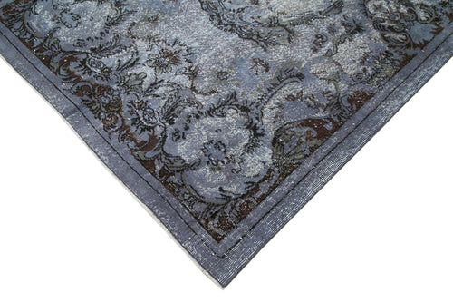 Oyma Vintage Gri Eskitme Pamuk Yün El Dokuma Halısı 154x264 Agacan