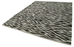 Scrap Turuncu Geometrik Pamuk Yün El Dokuma Halısı 250x307 Agacan