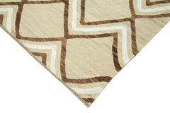 Scrap Sarı Geometrik Pamuk Yün El Dokuma Halısı 250x320 Agacan