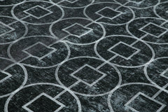 Geometric Carpet Siyah Geometrik Pamuk Yün El Dokuma Halısı 303x377 Agacan