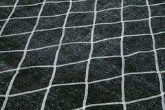 Geometric Carpet Siyah Geometrik Pamuk Yün El Dokuma Halısı 286x389 Agacan