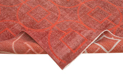 Geometric Carpet Kırmızı Geometrik Pamuk Yün El Dokuma Halısı 206x305 Agacan