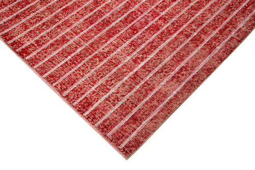 Geometric Carpet Kırmızı Geometrik Pamuk Yün El Dokuma Halısı 212x310 Agacan