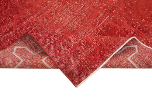Geometric Carpet Kırmızı Geometrik Pamuk Yün El Dokuma Halısı 200x290 Agacan
