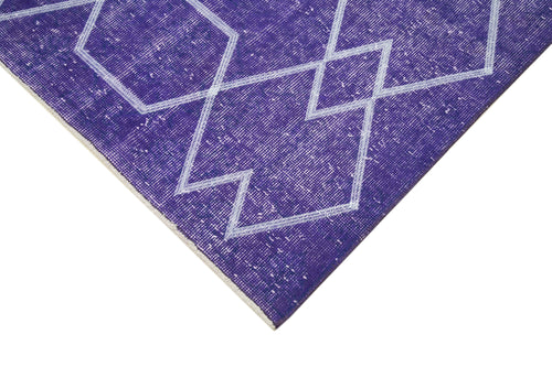 Geometric Carpet Mor Geometrik Pamuk Yün El Dokuma Halısı 166x286 Agacan