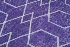 Geometric Carpet Mor Geometrik Pamuk Yün El Dokuma Halısı 166x286 Agacan