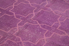 Geometric Carpet Mor Geometrik Pamuk Yün El Dokuma Halısı 201x304 Agacan