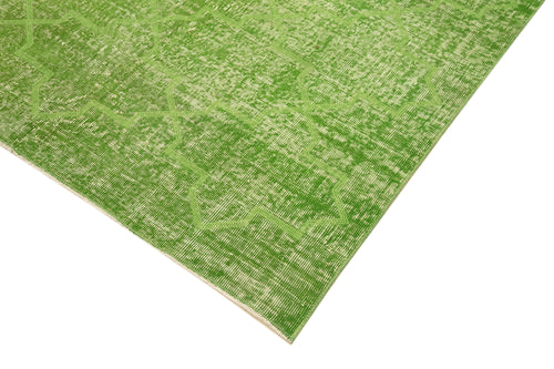 Geometric Carpet Yeşil Geometrik Pamuk Yün El Dokuma Halısı 152x260 Agacan