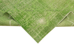 Geometric Carpet Yeşil Geometrik Pamuk Yün El Dokuma Halısı 152x260 Agacan