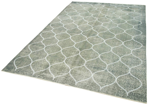 Geometric Carpet Gri Geometrik Pamuk Yün El Dokuma Halısı 192x289 Agacan