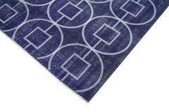 Geometric Carpet Mor Geometrik Pamuk Yün El Dokuma Halısı 218x310 Agacan