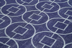 Geometric Carpet Mor Geometrik Pamuk Yün El Dokuma Halısı 218x310 Agacan