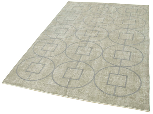 Geometric Carpet Gri Geometrik Pamuk Yün El Dokuma Halısı 143x216 Agacan
