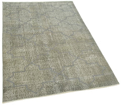 Geometric Carpet Gri Geometrik Pamuk Yün El Dokuma Halısı 112x186 Agacan