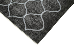 Geometric Carpet Siyah Geometrik Pamuk Yün El Dokuma Halısı 182x282 Agacan