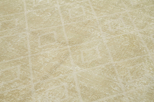 Geometric Carpet Bej Geometrik Pamuk Yün El Dokuma Halısı 195x292 Agacan