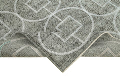 Geometric Carpet Gri Geometrik Pamuk Yün El Dokuma Halısı 152x247 Agacan