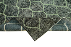 Geometric Carpet Siyah Geometrik Pamuk Yün El Dokuma Halısı 165x278 Agacan