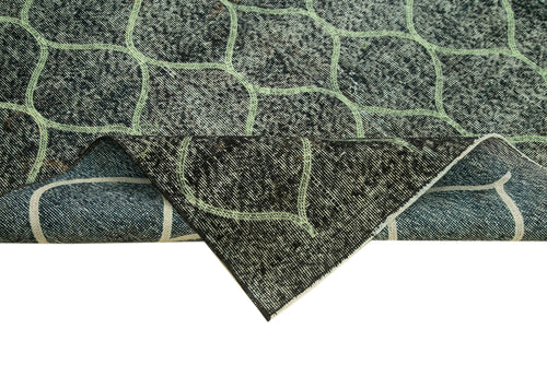 Geometric Carpet Siyah Geometrik Pamuk Yün El Dokuma Halısı 165x278 Agacan