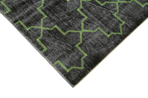 Geometric Carpet Siyah Geometrik Pamuk Yün El Dokuma Halısı 183x266 Agacan