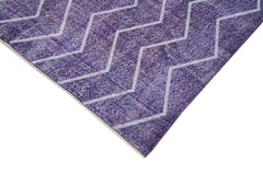 Geometric Carpet Mor Geometrik Pamuk Yün El Dokuma Halısı 177x287 Agacan