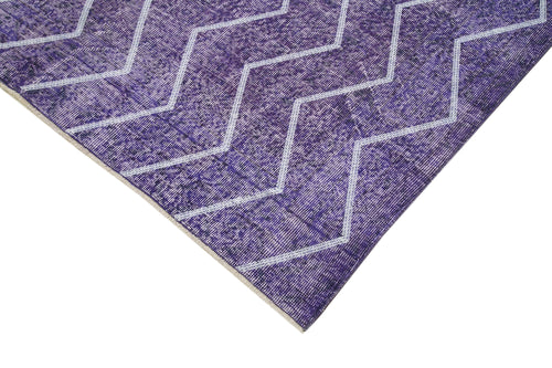 Geometric Carpet Mor Geometrik Pamuk Yün El Dokuma Halısı 177x287 Agacan